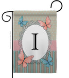 Butterflies I Initial - Bugs & Frogs Garden Friends Vertical Impressions Decorative Flags HG130139 Made In USA