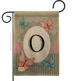 Butterflies O Initial - Bugs & Frogs Garden Friends Vertical Impressions Decorative Flags HG130145 Made In USA