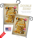 Bee Happy - Bugs & Frogs Garden Friends Vertical Impressions Decorative Flags HG137025 Made In USA