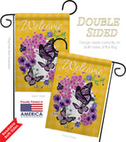 Welcome Butterflies Bouquet - Bugs & Frogs Garden Friends Vertical Impressions Decorative Flags HG137032 Made In USA