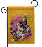 Welcome Butterflies Bouquet - Bugs & Frogs Garden Friends Vertical Impressions Decorative Flags HG137032 Made In USA