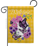 Welcome Butterflies Bouquet - Bugs & Frogs Garden Friends Vertical Impressions Decorative Flags HG137032 Made In USA