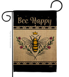 Queen Bee Happy - Bugs & Frogs Garden Friends Vertical Impressions Decorative Flags HG137208 Made In USA