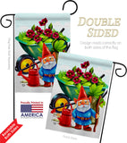 Garden Gnome - Bugs & Frogs Garden Friends Vertical Impressions Decorative Flags HG192457 Made In USA