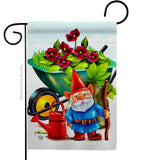 Garden Gnome - Bugs & Frogs Garden Friends Vertical Impressions Decorative Flags HG192457 Made In USA