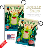 Frog Welcome - Bugs & Frogs Garden Friends Vertical Impressions Decorative Flags HG192582 Made In USA