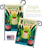 Frog Welcome - Bugs & Frogs Garden Friends Vertical Impressions Decorative Flags HG192582 Made In USA