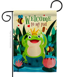 Frog Welcome - Bugs & Frogs Garden Friends Vertical Impressions Decorative Flags HG192582 Made In USA