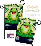 Happy Frog - Bugs & Frogs Garden Friends Vertical Impressions Decorative Flags HG192620 Made In USA