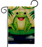 Happy Frog - Bugs & Frogs Garden Friends Vertical Impressions Decorative Flags HG192620 Made In USA