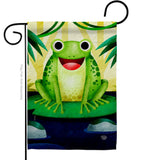 Happy Frog - Bugs & Frogs Garden Friends Vertical Impressions Decorative Flags HG192620 Made In USA