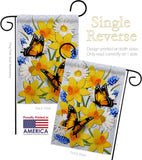 Daffodil & Butterflies - Bugs & Frogs Garden Friends Vertical Impressions Decorative Flags HG192670 Made In USA