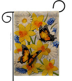 Daffodil & Butterflies - Bugs & Frogs Garden Friends Vertical Impressions Decorative Flags HG192670 Made In USA