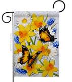 Daffodil & Butterflies - Bugs & Frogs Garden Friends Vertical Impressions Decorative Flags HG192670 Made In USA