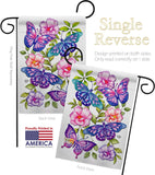 Colorful Butterflies - Bugs & Frogs Garden Friends Vertical Impressions Decorative Flags HG192697 Made In USA