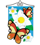 Butterflies - Bugs & Frogs Garden Friends Vertical Applique Decorative Flags HG104037