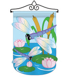 Dragonfly - Bugs & Frogs Garden Friends Vertical Applique Decorative Flags HG104046