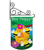 Bee Happy - Bugs & Frogs Garden Friends Vertical Applique Decorative Flags HG104062