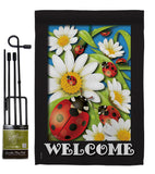 Ladybug Heaven - Bugs & Frogs Garden Friends Vertical Impressions Decorative Flags HG104068 Made In USA