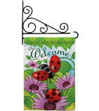 Welcome Ladybug - Bugs & Frogs Garden Friends Vertical Impressions Decorative Flags HG104071 Made In USA