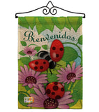 Bienvenidos Tortolitas - Bugs & Frogs Garden Friends Vertical Impressions Decorative Flags HG104074 Imported