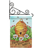 Bee Hive Home - Bugs & Frogs Garden Friends Vertical Impressions Decorative Flags HG104083 Made In USA