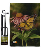 Coneflower - Bugs & Frogs Garden Friends Vertical Impressions Decorative Flags HG104086 Made In USA
