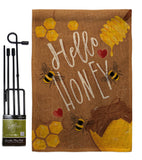 Hello Honey - Bugs & Frogs Garden Friends Vertical Impressions Decorative Flags HG104102 Made In USA