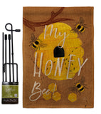 My Honey Bee - Bugs & Frogs Garden Friends Vertical Impressions Decorative Flags HG104105 Made In USA