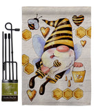 Honey Gnome - Bugs & Frogs Garden Friends Vertical Impressions Decorative Flags HG104121 Made In USA