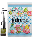 Summer Gnomes - Bugs & Frogs Garden Friends Vertical Impressions Decorative Flags HG104135 Made In USA