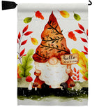 Fall Gnome - Bugs & Frogs Garden Friends Vertical Impressions Decorative Flags HG104142 Made In USA