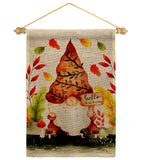 Fall Gnome - Bugs & Frogs Garden Friends Vertical Impressions Decorative Flags HG104142 Made In USA