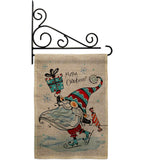 Ice Skating Gnome - Bugs & Frogs Garden Friends Vertical Impressions Decorative Flags HG104149 Made In USA