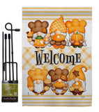 Pumpkin Gnome - Bugs & Frogs Garden Friends Vertical Impressions Decorative Flags HG104154 Made In USA