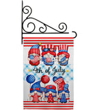 July 4th Gnome - Bugs & Frogs Garden Friends Vertical Impressions Decorative Flags HG104159 Made In USA