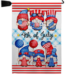 July 4th Gnome - Bugs & Frogs Garden Friends Vertical Impressions Decorative Flags HG104159 Made In USA