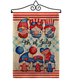 July 4th Gnome - Bugs & Frogs Garden Friends Vertical Impressions Decorative Flags HG104159 Made In USA