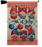 July 4th Gnome - Bugs & Frogs Garden Friends Vertical Impressions Decorative Flags HG104159 Made In USA