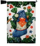 Winter Socks Gnome - Bugs & Frogs Garden Friends Vertical Impressions Decorative Flags HG104161 Made In USA