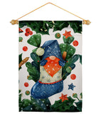 Winter Socks Gnome - Bugs & Frogs Garden Friends Vertical Impressions Decorative Flags HG104161 Made In USA