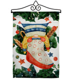 Winter Sock Gnomid - Bugs & Frogs Garden Friends Vertical Impressions Decorative Flags HG104162 Made In USA