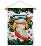 Winter Sock Gnomid - Bugs & Frogs Garden Friends Vertical Impressions Decorative Flags HG104162 Made In USA