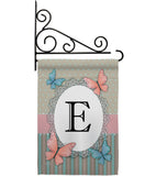 Butterflies E Initial - Bugs & Frogs Garden Friends Vertical Impressions Decorative Flags HG130135 Made In USA