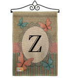 Butterflies Z Initial - Bugs & Frogs Garden Friends Vertical Impressions Decorative Flags HG130156 Made In USA