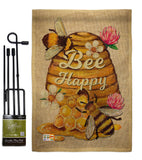 Bee Happy - Bugs & Frogs Garden Friends Vertical Impressions Decorative Flags HG137025 Made In USA