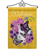 Welcome Butterflies Bouquet - Bugs & Frogs Garden Friends Vertical Impressions Decorative Flags HG137032 Made In USA