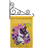 Welcome Butterflies Bouquet - Bugs & Frogs Garden Friends Vertical Impressions Decorative Flags HG137032 Made In USA