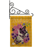 Welcome Butterflies Bouquet - Bugs & Frogs Garden Friends Vertical Impressions Decorative Flags HG137032 Made In USA