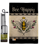 Queen Bee Happy - Bugs & Frogs Garden Friends Vertical Impressions Decorative Flags HG137208 Made In USA